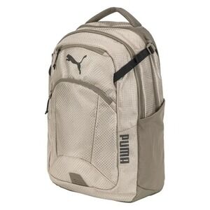 Puma Challenger 2 Backpack Multiple Pockets Adjustable Reflective Straps Tan